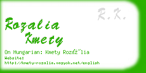 rozalia kmety business card